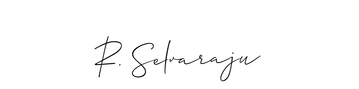 Design your own signature with our free online signature maker. With this signature software, you can create a handwritten (Allison_Script) signature for name R. Selvaraju. R. Selvaraju signature style 2 images and pictures png