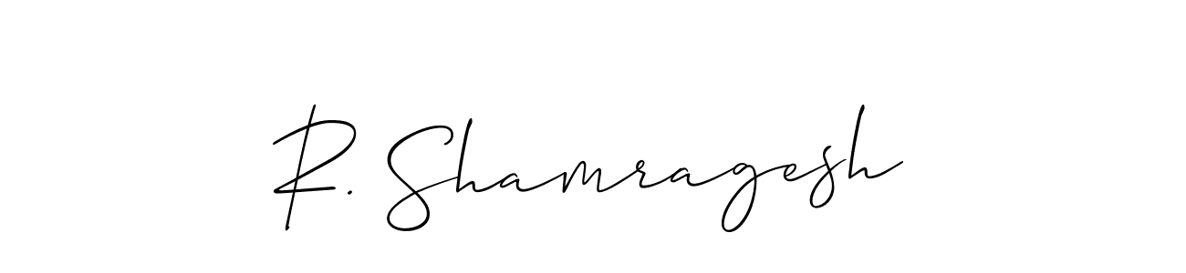 How to Draw R. Shamragesh signature style? Allison_Script is a latest design signature styles for name R. Shamragesh. R. Shamragesh signature style 2 images and pictures png