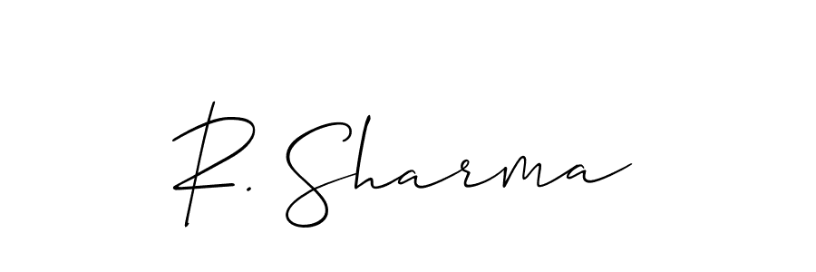 Also You can easily find your signature by using the search form. We will create R. Sharma name handwritten signature images for you free of cost using Allison_Script sign style. R. Sharma signature style 2 images and pictures png