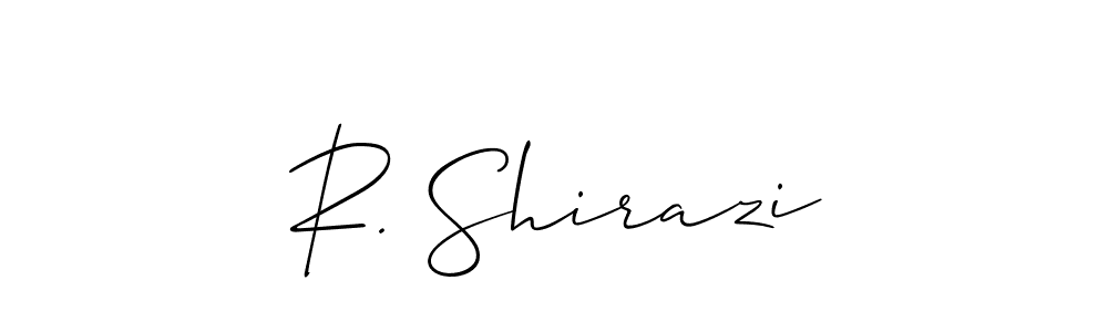 Check out images of Autograph of R. Shirazi name. Actor R. Shirazi Signature Style. Allison_Script is a professional sign style online. R. Shirazi signature style 2 images and pictures png