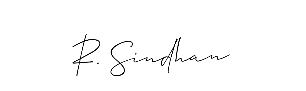 Design your own signature with our free online signature maker. With this signature software, you can create a handwritten (Allison_Script) signature for name R. Sindhan. R. Sindhan signature style 2 images and pictures png