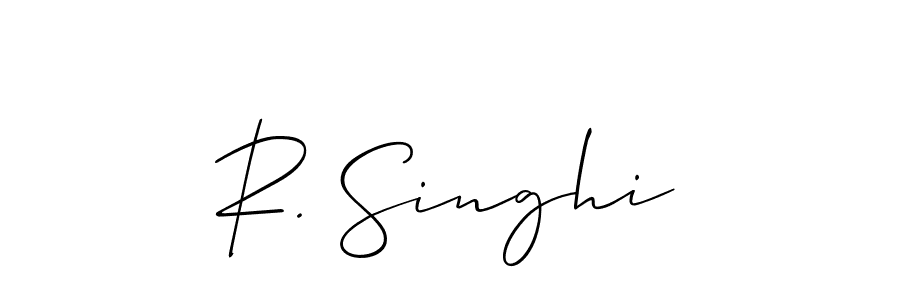 You should practise on your own different ways (Allison_Script) to write your name (R. Singhi) in signature. don't let someone else do it for you. R. Singhi signature style 2 images and pictures png