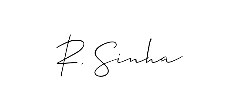 Make a beautiful signature design for name R. Sinha. With this signature (Allison_Script) style, you can create a handwritten signature for free. R. Sinha signature style 2 images and pictures png