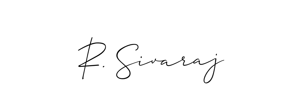 You should practise on your own different ways (Allison_Script) to write your name (R. Sivaraj) in signature. don't let someone else do it for you. R. Sivaraj signature style 2 images and pictures png
