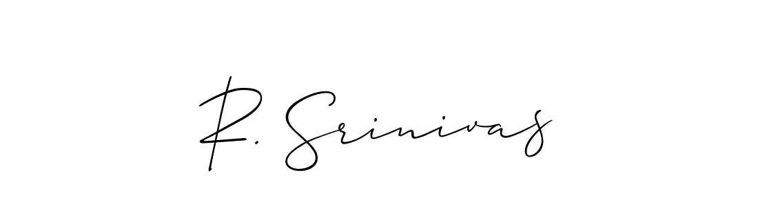 Also we have R. Srinivas name is the best signature style. Create professional handwritten signature collection using Allison_Script autograph style. R. Srinivas signature style 2 images and pictures png