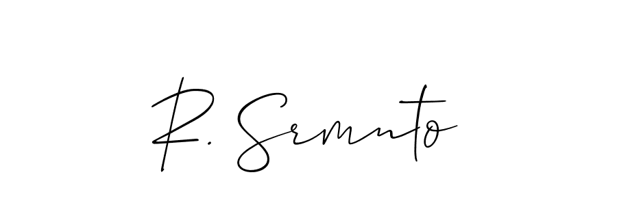 Design your own signature with our free online signature maker. With this signature software, you can create a handwritten (Allison_Script) signature for name R. Srmnto. R. Srmnto signature style 2 images and pictures png