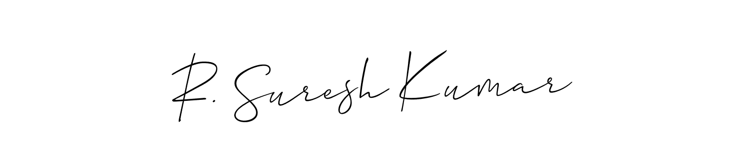 How to make R. Suresh Kumar name signature. Use Allison_Script style for creating short signs online. This is the latest handwritten sign. R. Suresh Kumar signature style 2 images and pictures png
