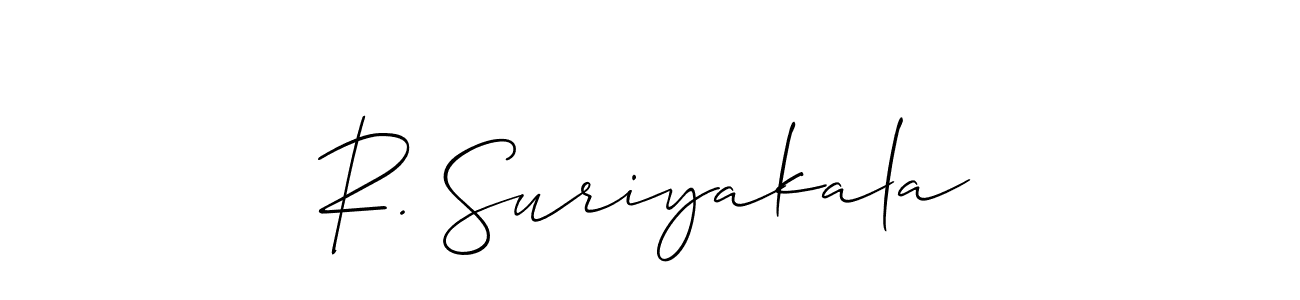 How to Draw R. Suriyakala signature style? Allison_Script is a latest design signature styles for name R. Suriyakala. R. Suriyakala signature style 2 images and pictures png