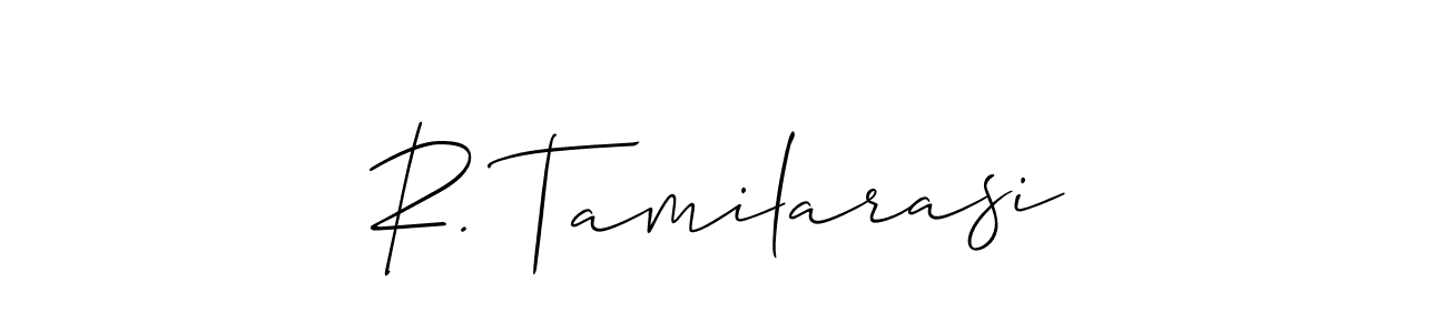 Create a beautiful signature design for name R. Tamilarasi. With this signature (Allison_Script) fonts, you can make a handwritten signature for free. R. Tamilarasi signature style 2 images and pictures png