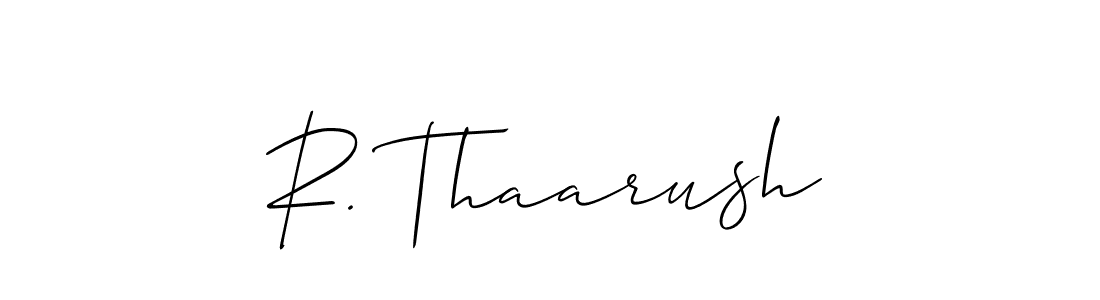 R. Thaarush stylish signature style. Best Handwritten Sign (Allison_Script) for my name. Handwritten Signature Collection Ideas for my name R. Thaarush. R. Thaarush signature style 2 images and pictures png