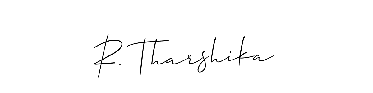 It looks lik you need a new signature style for name R. Tharshika. Design unique handwritten (Allison_Script) signature with our free signature maker in just a few clicks. R. Tharshika signature style 2 images and pictures png