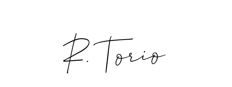Also You can easily find your signature by using the search form. We will create R. Torio name handwritten signature images for you free of cost using Allison_Script sign style. R. Torio signature style 2 images and pictures png