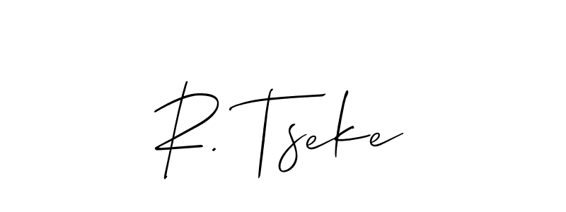 How to Draw R. Tseke signature style? Allison_Script is a latest design signature styles for name R. Tseke. R. Tseke signature style 2 images and pictures png