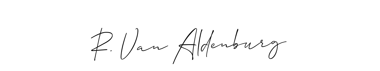 How to Draw R. Van Aldenburg signature style? Allison_Script is a latest design signature styles for name R. Van Aldenburg. R. Van Aldenburg signature style 2 images and pictures png