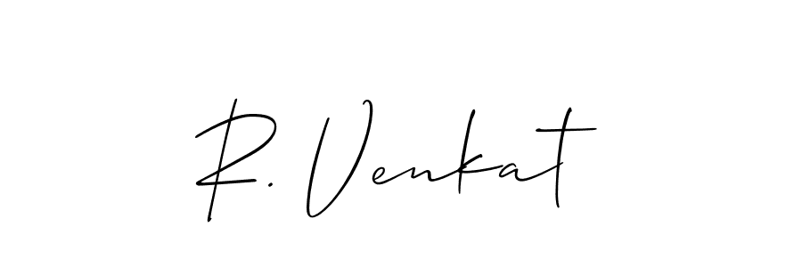 Design your own signature with our free online signature maker. With this signature software, you can create a handwritten (Allison_Script) signature for name R. Venkat. R. Venkat signature style 2 images and pictures png