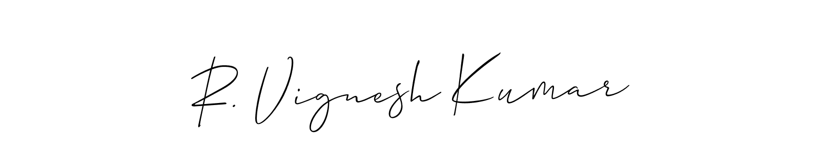It looks lik you need a new signature style for name R. Vignesh Kumar. Design unique handwritten (Allison_Script) signature with our free signature maker in just a few clicks. R. Vignesh Kumar signature style 2 images and pictures png