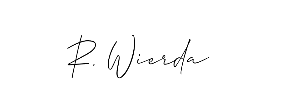 Use a signature maker to create a handwritten signature online. With this signature software, you can design (Allison_Script) your own signature for name R. Wierda. R. Wierda signature style 2 images and pictures png