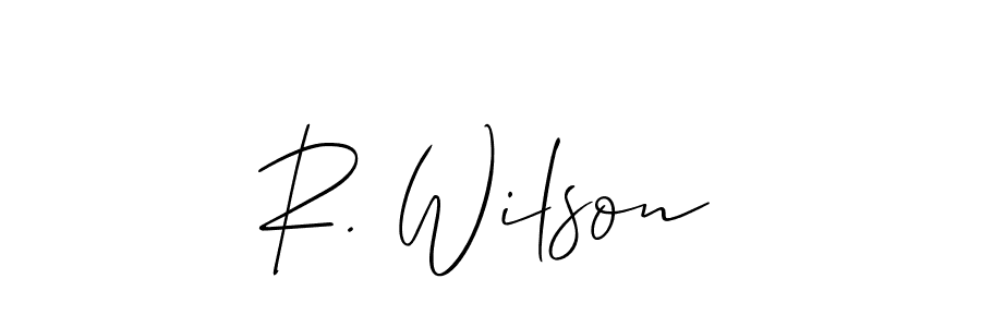 This is the best signature style for the R. Wilson name. Also you like these signature font (Allison_Script). Mix name signature. R. Wilson signature style 2 images and pictures png