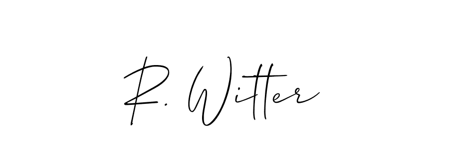 if you are searching for the best signature style for your name R. Witter. so please give up your signature search. here we have designed multiple signature styles  using Allison_Script. R. Witter signature style 2 images and pictures png