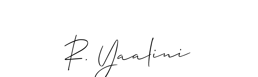 How to make R. Yaalini signature? Allison_Script is a professional autograph style. Create handwritten signature for R. Yaalini name. R. Yaalini signature style 2 images and pictures png