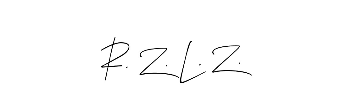 Create a beautiful signature design for name R. Z. L. Z.. With this signature (Allison_Script) fonts, you can make a handwritten signature for free. R. Z. L. Z. signature style 2 images and pictures png