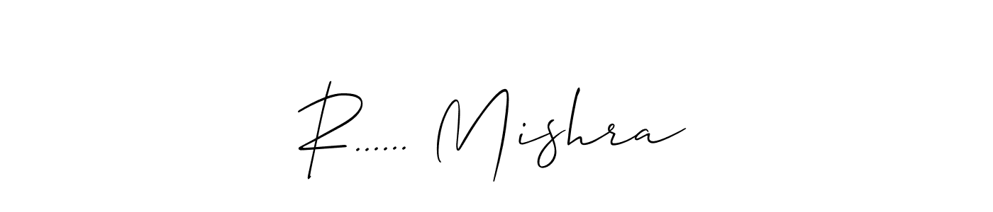 Also You can easily find your signature by using the search form. We will create R...... Mishra name handwritten signature images for you free of cost using Allison_Script sign style. R...... Mishra signature style 2 images and pictures png