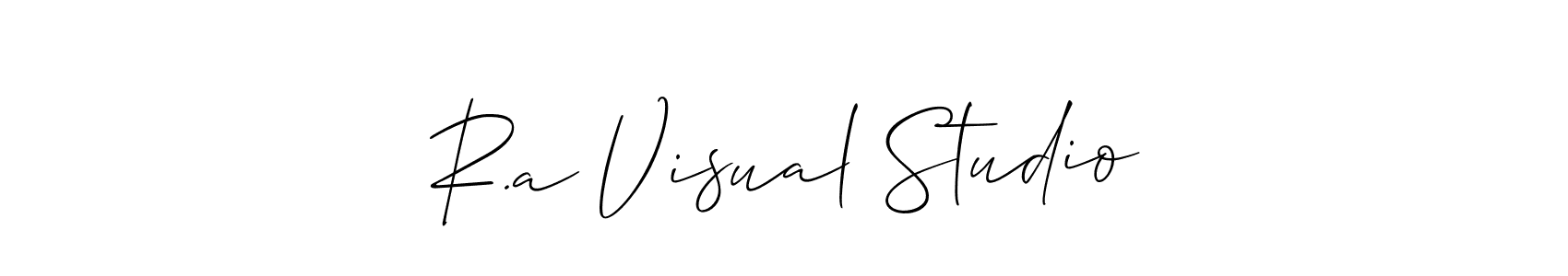 Use a signature maker to create a handwritten signature online. With this signature software, you can design (Allison_Script) your own signature for name R.a Visual Studio. R.a Visual Studio signature style 2 images and pictures png