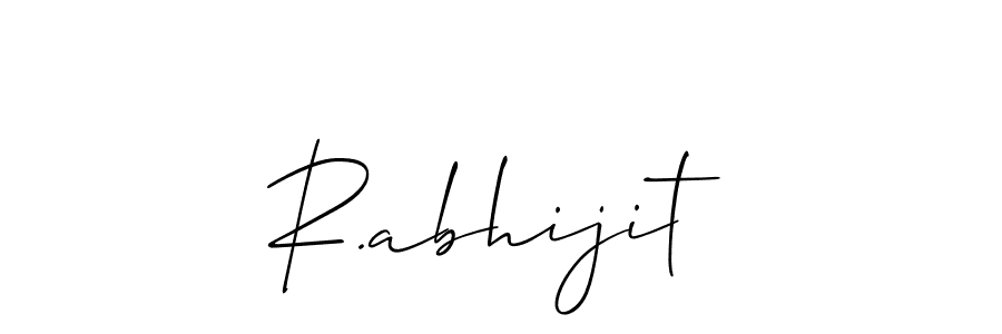 Similarly Allison_Script is the best handwritten signature design. Signature creator online .You can use it as an online autograph creator for name R.abhijit. R.abhijit signature style 2 images and pictures png