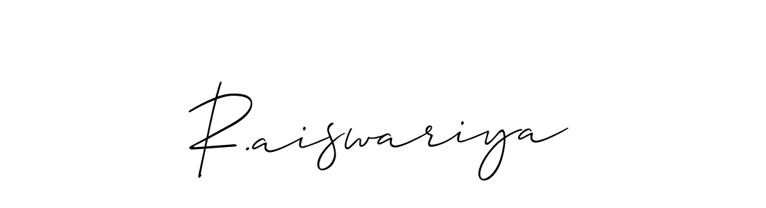 Create a beautiful signature design for name R.aiswariya. With this signature (Allison_Script) fonts, you can make a handwritten signature for free. R.aiswariya signature style 2 images and pictures png