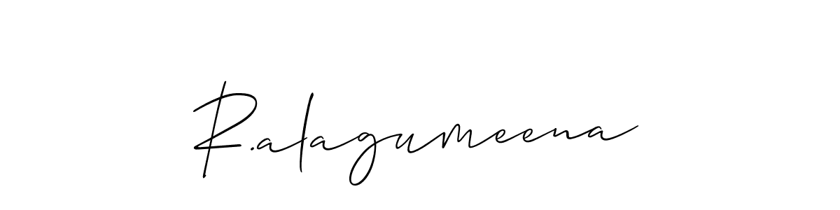 Use a signature maker to create a handwritten signature online. With this signature software, you can design (Allison_Script) your own signature for name R.alagumeena. R.alagumeena signature style 2 images and pictures png