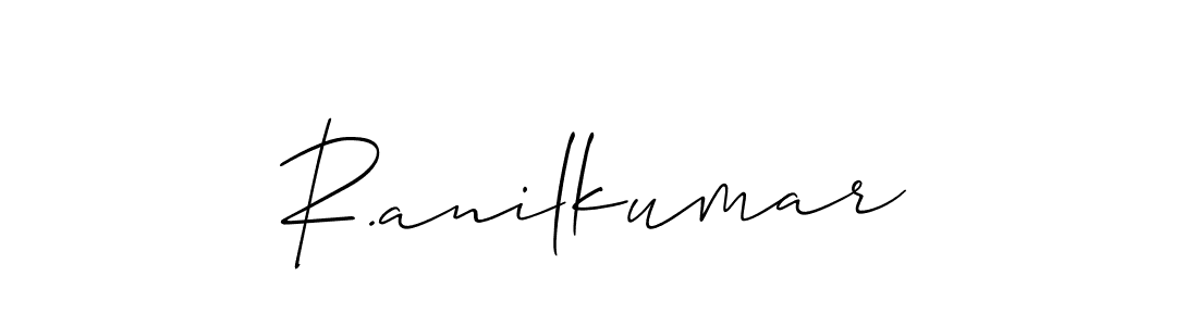 Make a short R.anilkumar signature style. Manage your documents anywhere anytime using Allison_Script. Create and add eSignatures, submit forms, share and send files easily. R.anilkumar signature style 2 images and pictures png