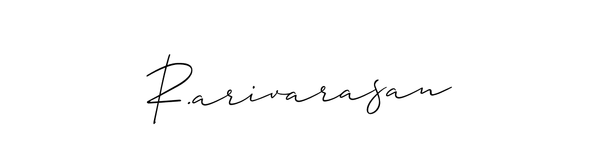 R.arivarasan stylish signature style. Best Handwritten Sign (Allison_Script) for my name. Handwritten Signature Collection Ideas for my name R.arivarasan. R.arivarasan signature style 2 images and pictures png