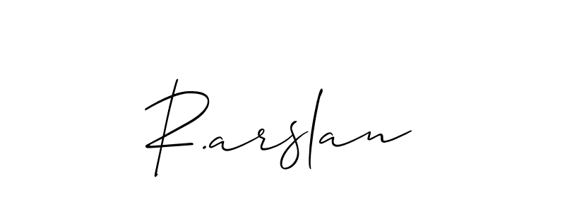 if you are searching for the best signature style for your name R.arslan. so please give up your signature search. here we have designed multiple signature styles  using Allison_Script. R.arslan signature style 2 images and pictures png