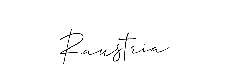 Design your own signature with our free online signature maker. With this signature software, you can create a handwritten (Allison_Script) signature for name R.austria. R.austria signature style 2 images and pictures png