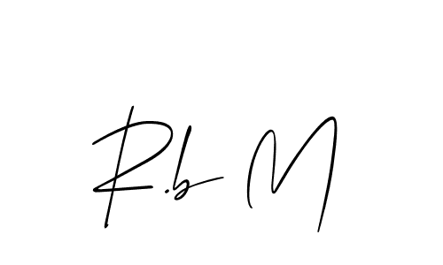 How to Draw R.b M signature style? Allison_Script is a latest design signature styles for name R.b M. R.b M signature style 2 images and pictures png