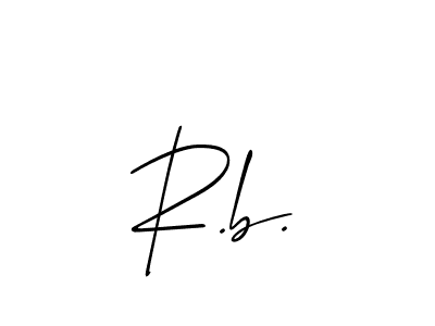Create a beautiful signature design for name R.b.. With this signature (Allison_Script) fonts, you can make a handwritten signature for free. R.b. signature style 2 images and pictures png