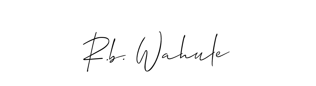 How to Draw R.b. Wahule signature style? Allison_Script is a latest design signature styles for name R.b. Wahule. R.b. Wahule signature style 2 images and pictures png