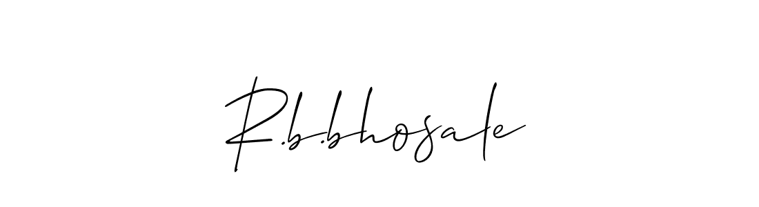 How to make R.b.bhosale name signature. Use Allison_Script style for creating short signs online. This is the latest handwritten sign. R.b.bhosale signature style 2 images and pictures png