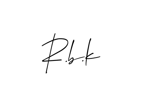 Also we have R.b.k name is the best signature style. Create professional handwritten signature collection using Allison_Script autograph style. R.b.k signature style 2 images and pictures png