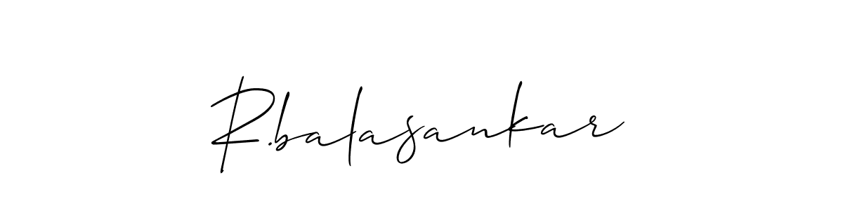 Make a beautiful signature design for name R.balasankar. With this signature (Allison_Script) style, you can create a handwritten signature for free. R.balasankar signature style 2 images and pictures png