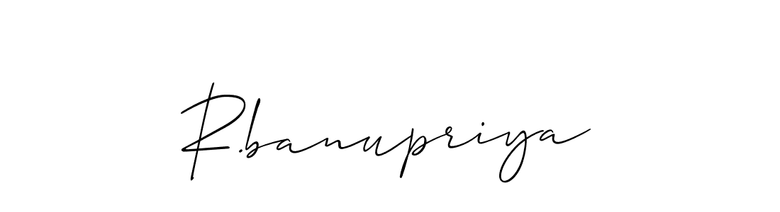 Make a short R.banupriya signature style. Manage your documents anywhere anytime using Allison_Script. Create and add eSignatures, submit forms, share and send files easily. R.banupriya signature style 2 images and pictures png