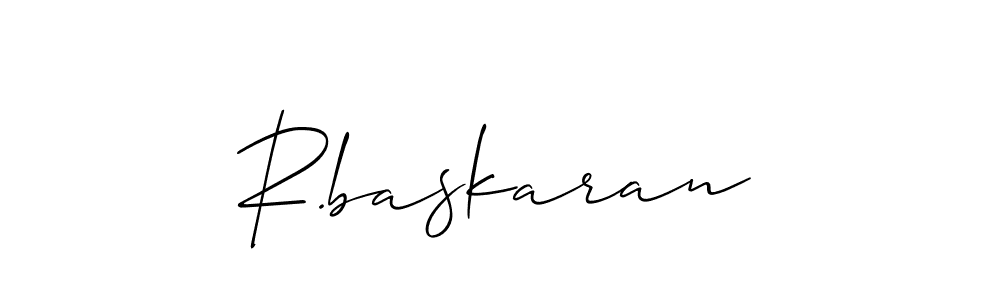 Make a beautiful signature design for name R.baskaran. With this signature (Allison_Script) style, you can create a handwritten signature for free. R.baskaran signature style 2 images and pictures png