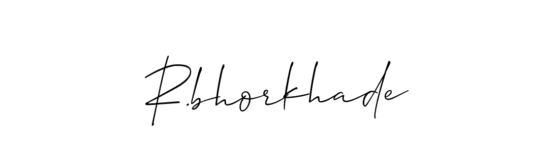 R.bhorkhade stylish signature style. Best Handwritten Sign (Allison_Script) for my name. Handwritten Signature Collection Ideas for my name R.bhorkhade. R.bhorkhade signature style 2 images and pictures png