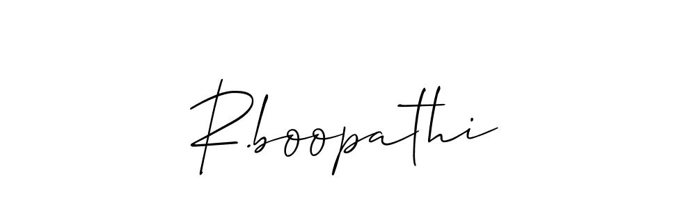 It looks lik you need a new signature style for name R.boopathi. Design unique handwritten (Allison_Script) signature with our free signature maker in just a few clicks. R.boopathi signature style 2 images and pictures png