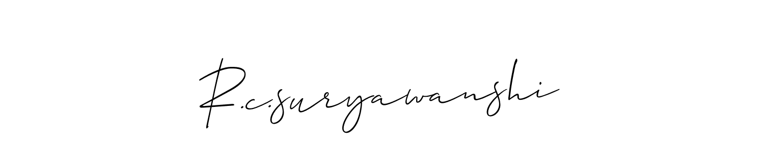 How to Draw R.c.suryawanshi signature style? Allison_Script is a latest design signature styles for name R.c.suryawanshi. R.c.suryawanshi signature style 2 images and pictures png