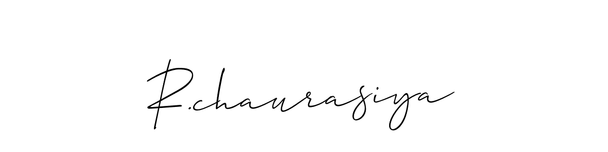 How to Draw R.chaurasiya signature style? Allison_Script is a latest design signature styles for name R.chaurasiya. R.chaurasiya signature style 2 images and pictures png