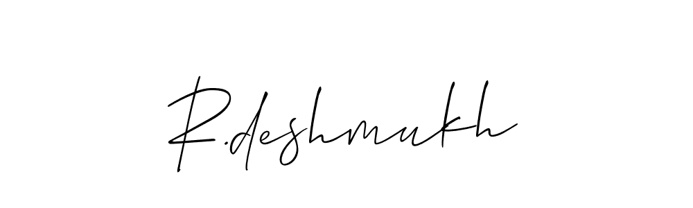 How to Draw R.deshmukh signature style? Allison_Script is a latest design signature styles for name R.deshmukh. R.deshmukh signature style 2 images and pictures png