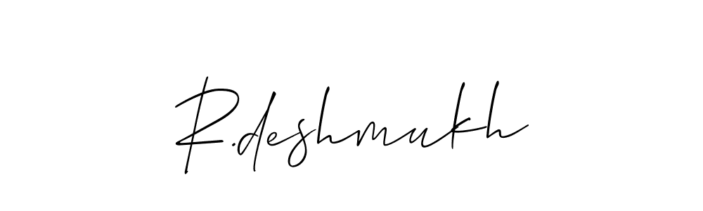 You can use this online signature creator to create a handwritten signature for the name R.deshmukh. This is the best online autograph maker. R.deshmukh signature style 2 images and pictures png