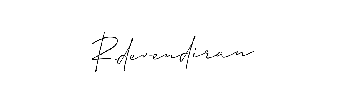 It looks lik you need a new signature style for name R.devendiran. Design unique handwritten (Allison_Script) signature with our free signature maker in just a few clicks. R.devendiran signature style 2 images and pictures png