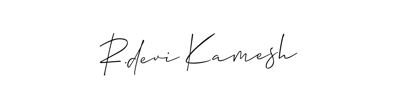 Also You can easily find your signature by using the search form. We will create R.devi Kamesh name handwritten signature images for you free of cost using Allison_Script sign style. R.devi Kamesh signature style 2 images and pictures png